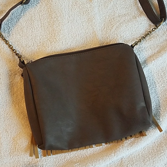 Brown fringe handbag shoulder crossbody purse bag - Picture 6 of 8